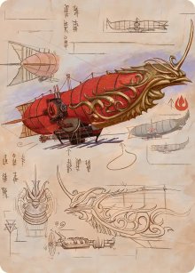Dirigeable de la flotte du Phnix - Illustration - Avatar: The Last Airbender - Art Series