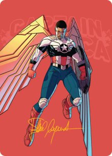 Captain America, ailes de la libert� - Illustration - Marvel Super Heroes - Art Series